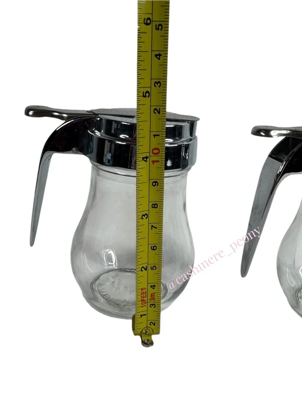 Vintage Set of 2 Dripcut by Traex Glass Syrup Dispensers 206J Dane Wisconsin